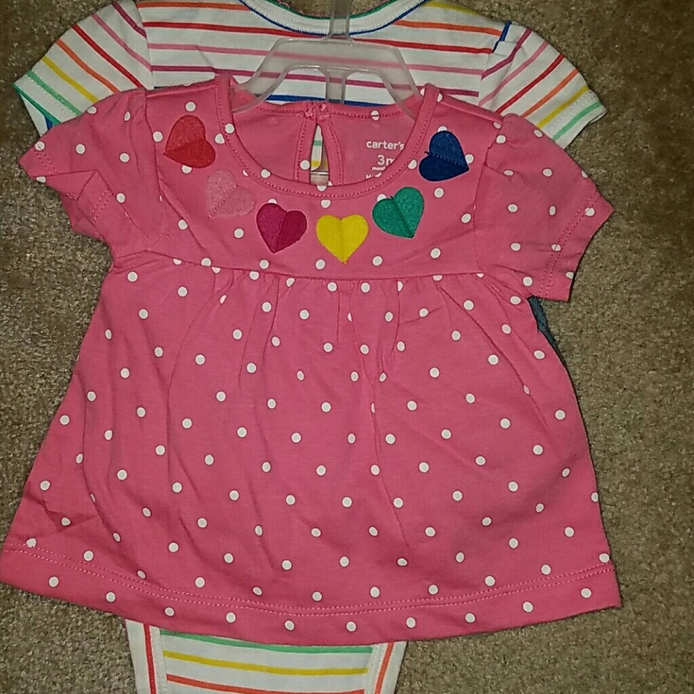 Carters 3 piece girl short set
